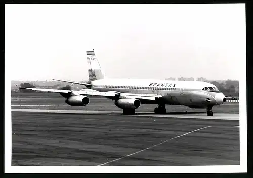 Fotografie Flugzeug Convair CV-990, Passagierflugzeug der Spantax, Kennung EC-BTE