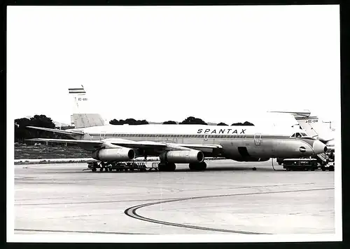Fotografie Flugzeug Convair CV-990, Passagierflugzeug der Spantax, Kennung EC-BXI