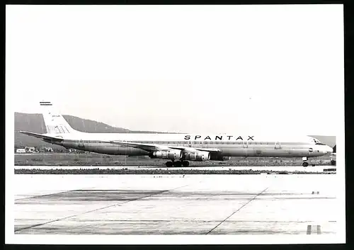 Fotografie Flugzeug Douglas DC-8, Passagierflugzeug der Spantax, Kennung EC-CZE