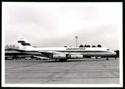 Fotografie Flughafen Rotterdam, Flugzeug Convair CV-990, Passagierflugzeug der Spantax, Kennung EC-BZO