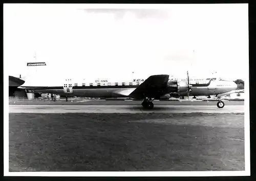 Fotografie Flugzeug Douglas DC-6, Passagierflugzeug der SAS, Kennung OY-KMA