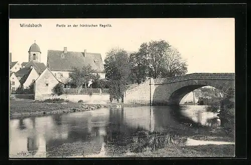 AK Windsbach, Partie an der fränkischen Regnitz