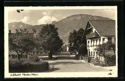 AK Pfronten, Strassenpartie am Cafe Fuchs