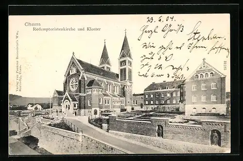 AK Cham, Redemptoristenkirche und Kloster