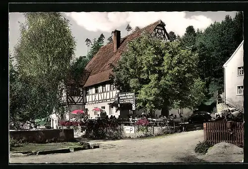 AK Hirschbach /Opf., Pürners Gasthaus Goldener Hirsch