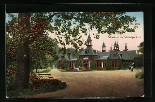 AK Breslau, Schweizerei im Scheitniger Park