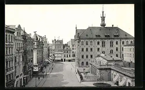 AK Posen / Poznan, Alter Markt mit Hauptwache