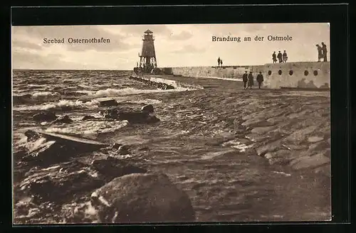 AK Osternothafen, Brandung an der Ostmole