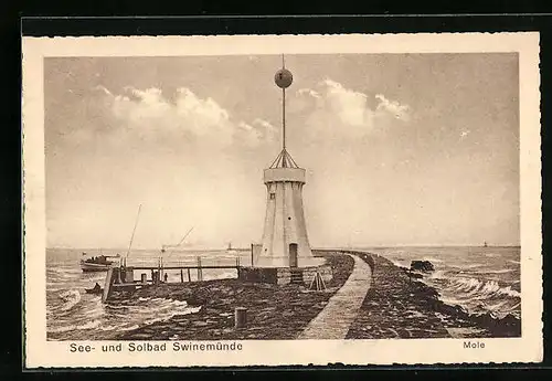 AK Swinemünde, Turm an der Mole