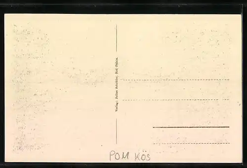 AK Bad Polzin, Brodesee mit Brücke