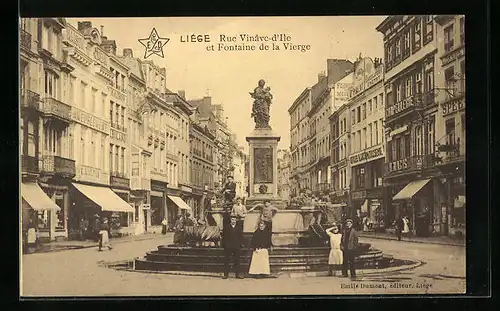 AK Liége, Rue Vinavc-d`Ile et Fontaine de la Vierge