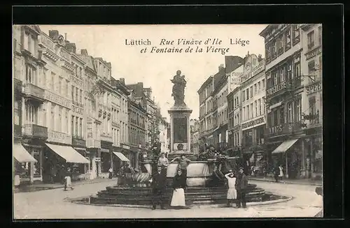 AK Liége, Rue Vinavc-d`Ile et Fontaine de la Vierge