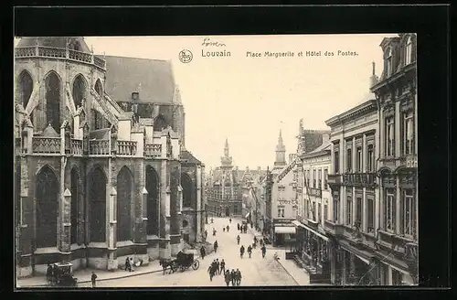 AK Louvain, Place Marguerite et Hôtel des Postes