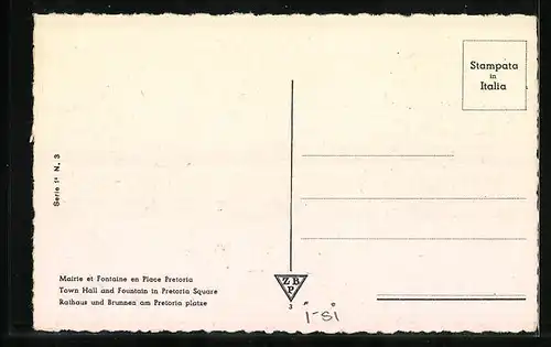 AK Palermo, Muncipio e Fontana in Piazza Pretoria