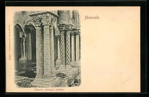 AK Monreale, Chiostro dettaglio fontana