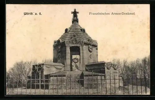AK Wörth a. S., Französisches Armee-Denkmal