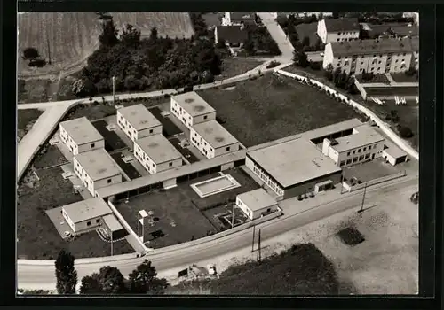 AK Augsburg-Hochzoll, Evang. Kinderheim, Fliegeraufnahme