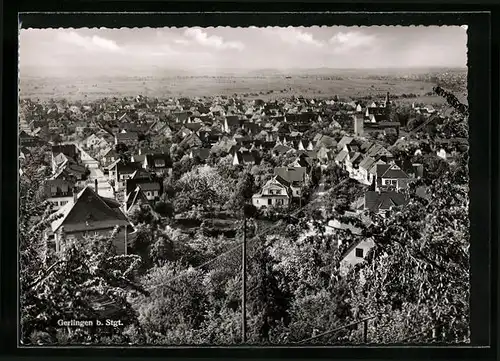 AK Gerlingen b. Stuttgart, Ortsansicht aus der Vogelschau