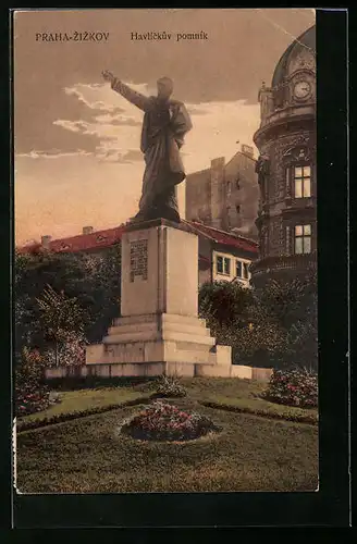 AK Prag / Praha-Zizkov, Havlickuv pomnik