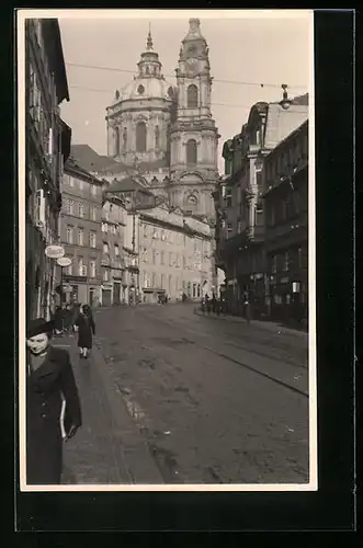 AK Prag / Praha, Partie der Brückengasse