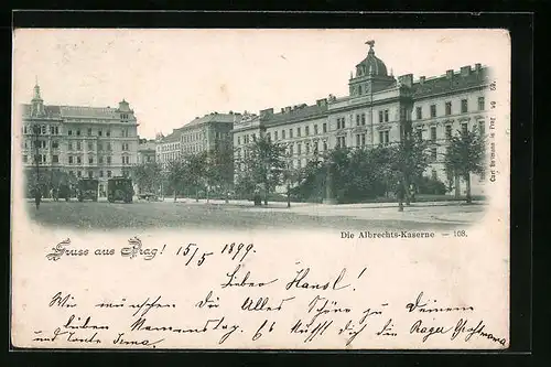 AK Prag / Praha, Ansicht der Albrechts-Kaserne