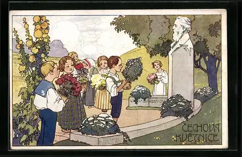 Künstler-AK sign. J. Wenig: Cechova Kvetnice