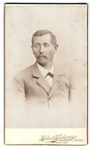 Fotografie Hahn & Kirchgeorg, Nürnberg, Vestnertorgraben 47, Elegant gekleideter Herr mit Moustache