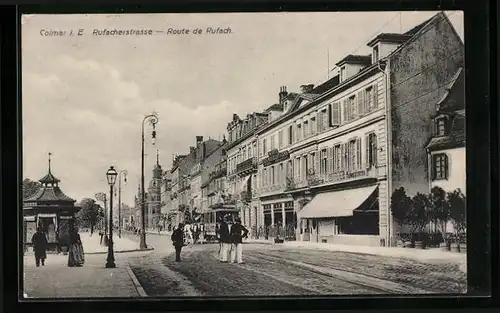 AK Calmar, Passanten in der Rufacherstrasse