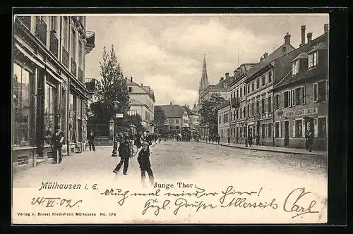 AK Mülhausen, Junge Thor, Strassenpartie