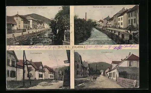 AK Bühl, Partie an der Lauch, Fabrikstrasse