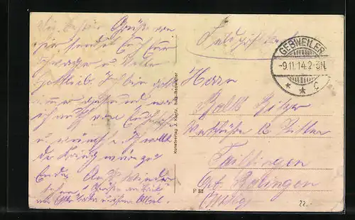 AK Bühl, Partie an der Lauch, Fabrikstrasse