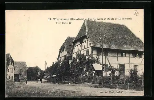 AK Wolfersdorf, Vue Générale et Route de Dannemarie