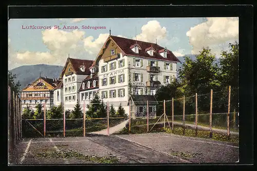 AK St. Anna, Hotel St. Anna vom Tennisplatz her