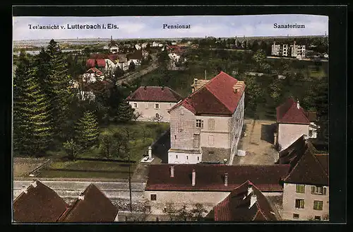 AK Lutterbach, Teilansicht mit Pensionat und Sanatorium
