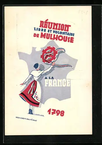 AK Mulhouse, Réunion Libre et Volontaire a la France 1798