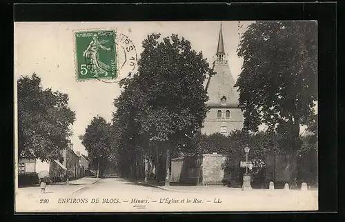 AK Ménars, L`Église et la Rue