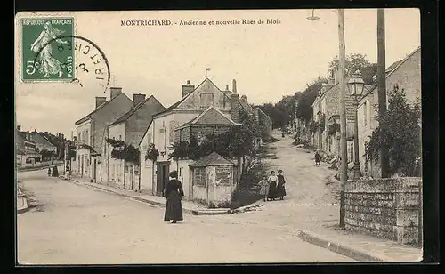 AK Montrichard, Ancienne et nouvelle Rues de Blois