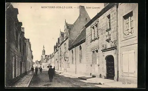 AK Montoire-Sur-Le-Loir, La Rue Saint-Laurent