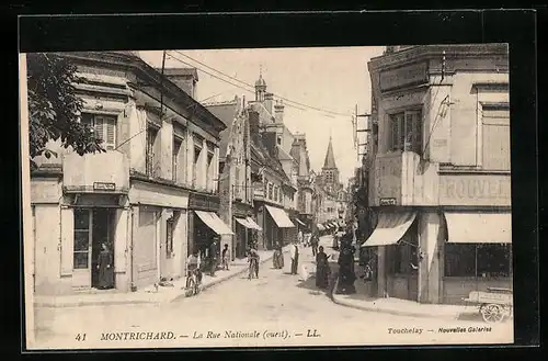 AK Montrichard, La Rue Nationale