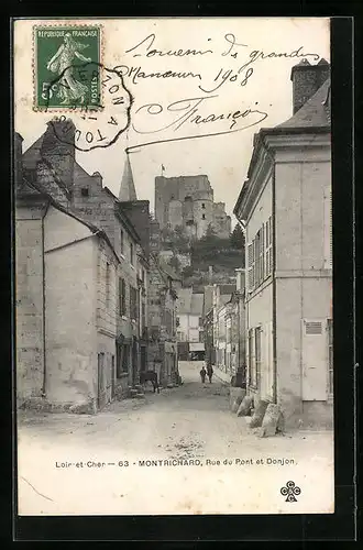 AK Montrichard, Rue du Pont et Donjon