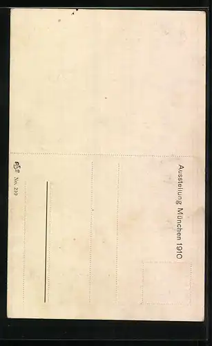 AK München, Ausstellung 1910, Gruppe Phantasie von Ebbinghaus