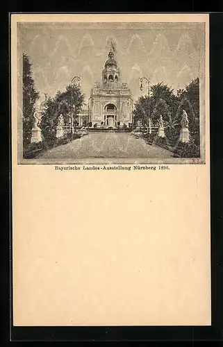 AK Nürnberg, Bayerische Landes-Ausstellung 1896, Ausstellungsgebäude