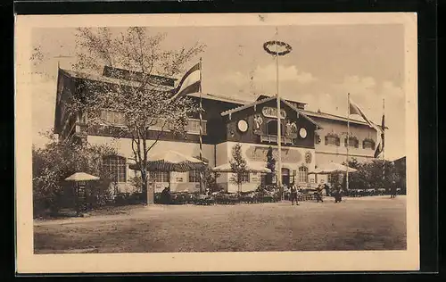 AK Leipzig, Internationale Baufachaustellung 1913, Gebirgsrestaurant Oberbayern von Ernst Eickler