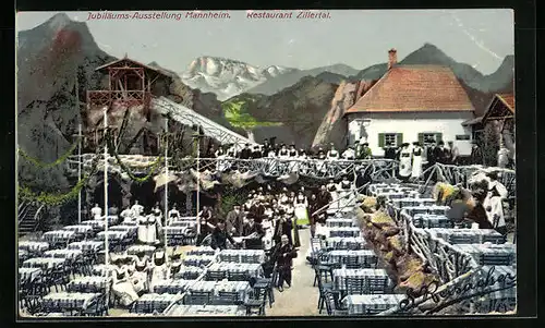 AK Mannheim, Jubiläums-Ausstellung 1907, Restaurant Zillertal