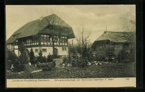 AK Mannheim, Jubiläums-Ausstellung 1907, Schwarzwaldanlage von Gartenbau-Ingenieur F. Keerl