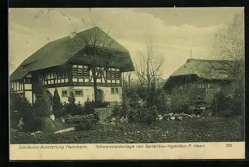 AK Mannheim, Jubiläums-Ausstellung 1907, Schwarzwaldanlagevon Gartenbau-Ingenieur F. Keerl