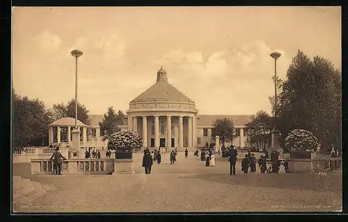 AK Dresden, Intern. Hygiene-Ausstellung 1911, Festplatz mit populärer Halle Der Mensch