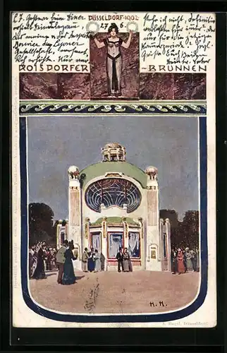 Künstler-AK Düsseldorf, Ausstellung 1902, Roisdorfer Brunnen
