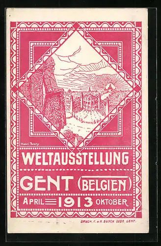 AK Gent, Weltausstellung 1913
