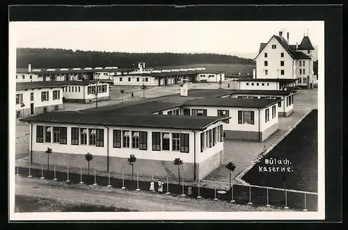 AK Bülach, Kaserne aus der Vogelschau